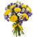 bouquet of yellow roses and irises. Israel